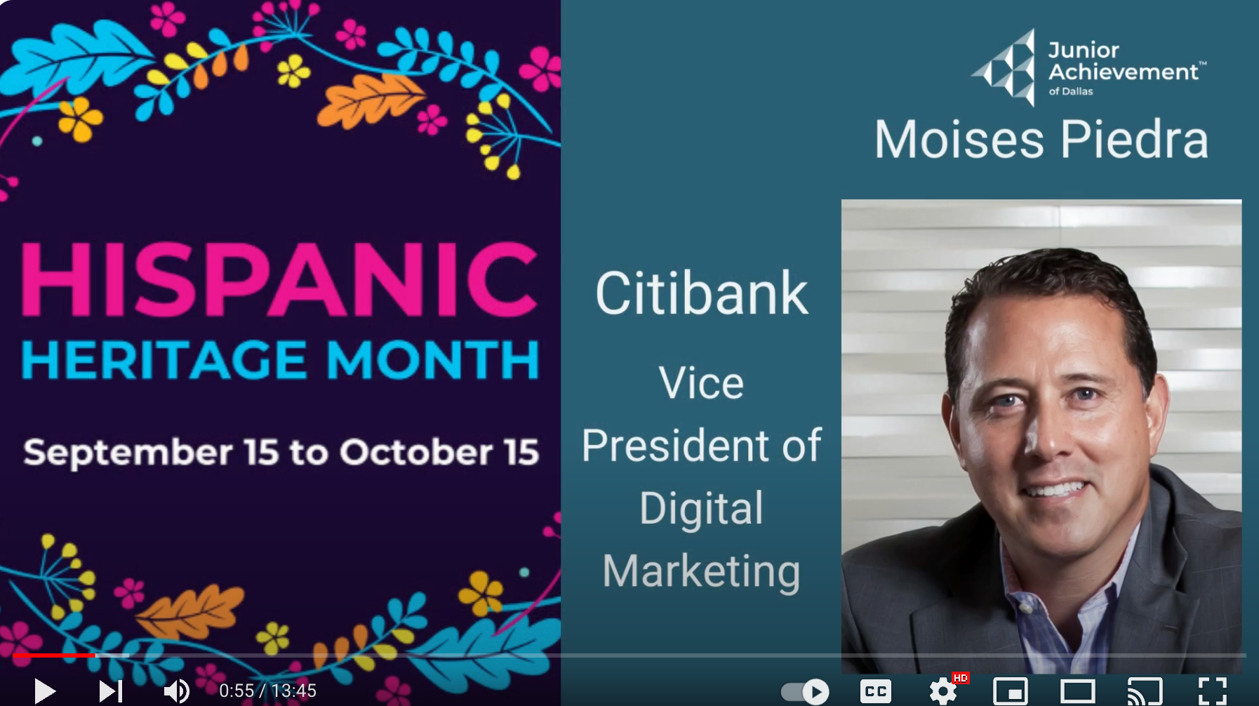 Moises Piedra Hispanic Heritage Video YouTube
