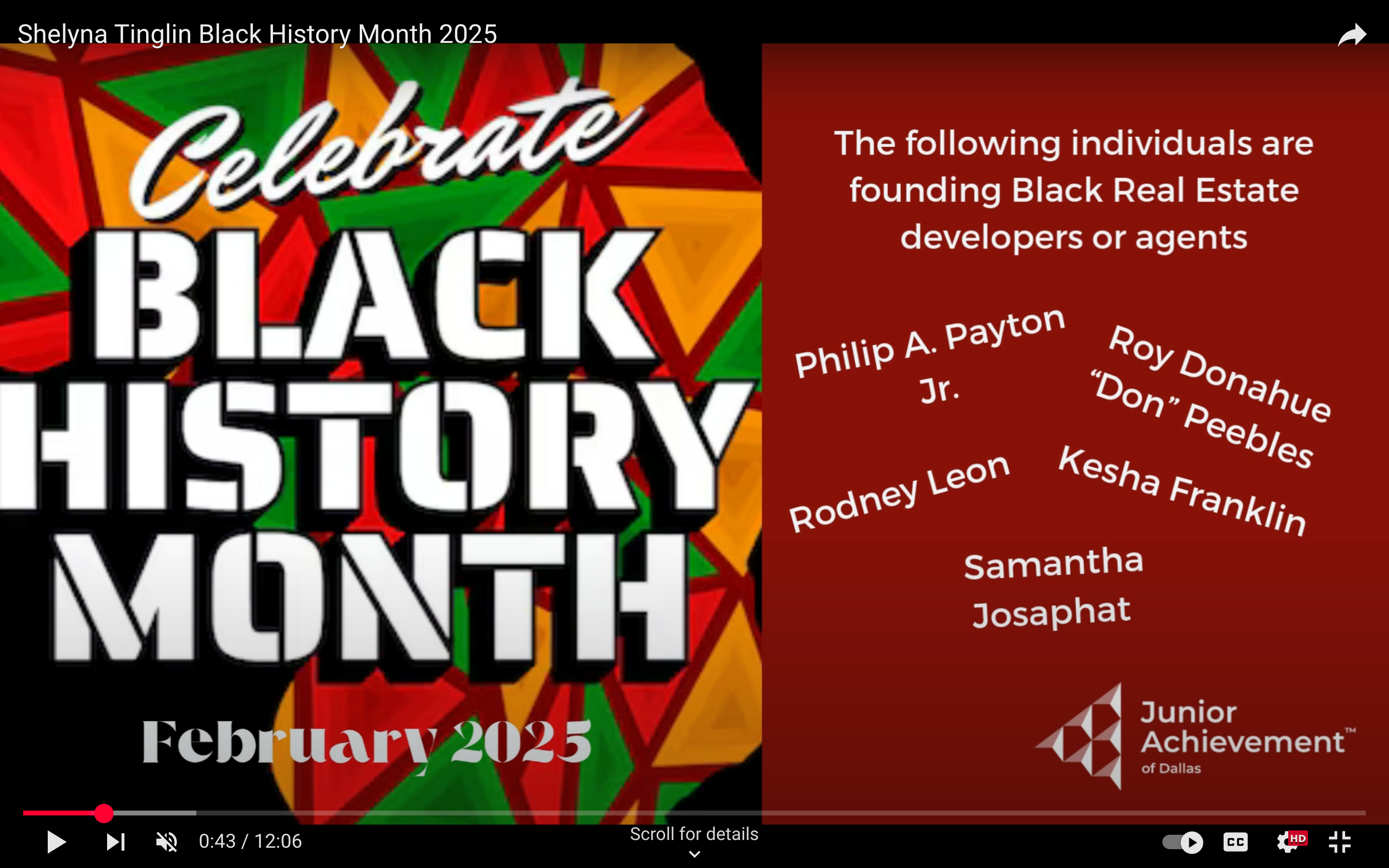 Shelyna Tinglin Black History Month 2025 YouTube 01 28 2025 03 33 PM